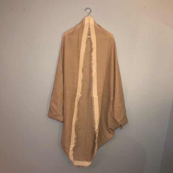 Free People beige blanket scarf wrap - Picture 2 of 6